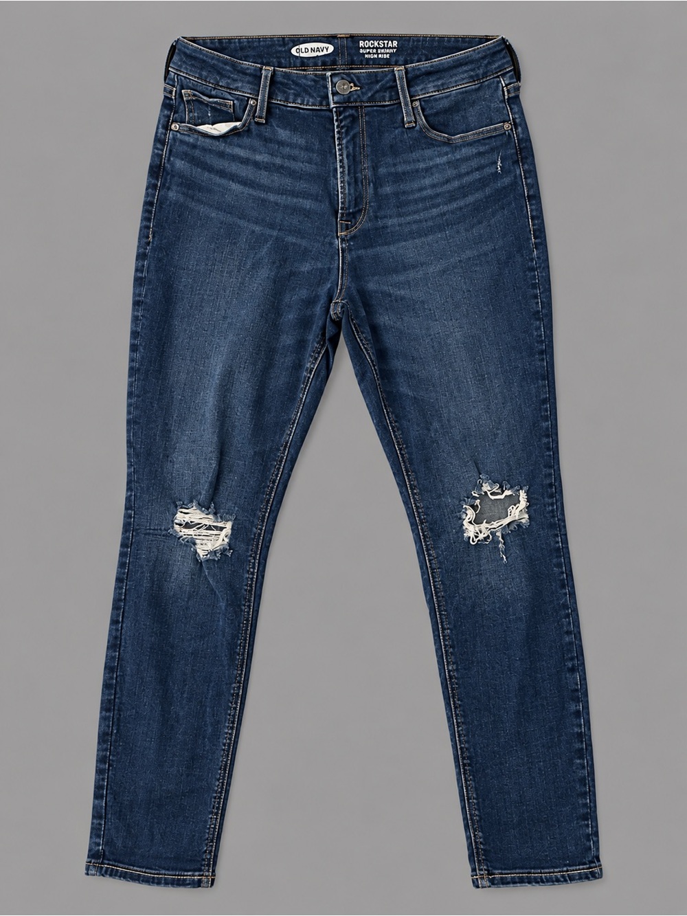 Old Navy Rockstar High Rise Super Skinny Distressed Jeans 12 Short